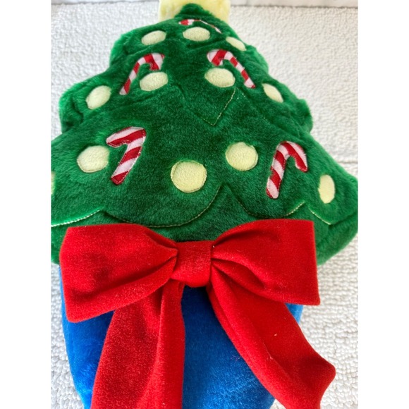 VTG KMART Plush Christmas Tree Holiday Decoration Candy Cane Ornaments - Picture 7 of 8